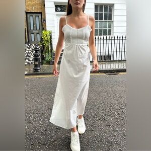 NWT Brandy Melville long white linen dress
